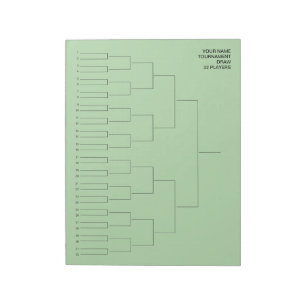Bloc-note Modèle de tirage au sort de tournoi sportif pour 3