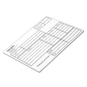 Bloc-note Modèle d'entreprise simple noir et blanc (Incliné)