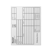 Bloc-note Modèle du logo d'entreprise noir et blanc (Tourné)