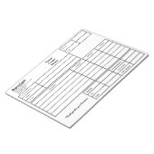 Bloc-note Modèle du logo d'entreprise noir et blanc (Incliné)