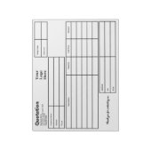 Bloc-note Modèle du logo d'entreprise noir et blanc (Tourné)