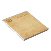 Bloc-note Modèle élégant de texte manuscrit Monogramme Vinta (Incliné)