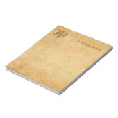 Bloc-note Modèle élégant de texte manuscrit Monogramme Vinta (Tourné)