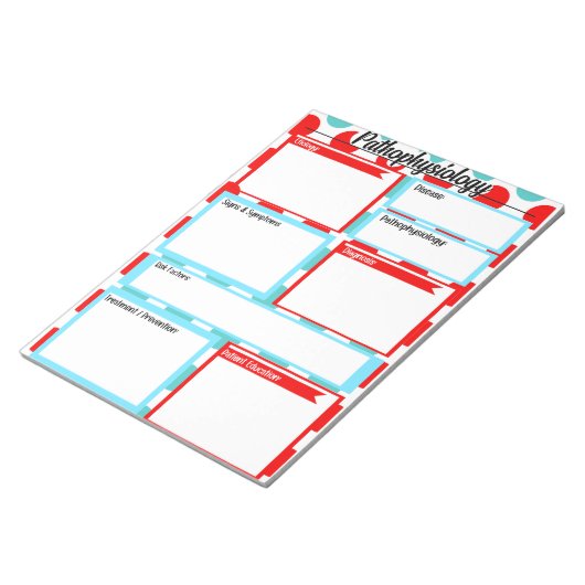 Bloc-note Modèle en pathophysiologie de la documentation des (Incliné)