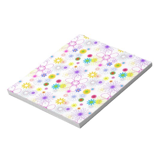 Bloc-note Modèle floral coloré (Tourné)