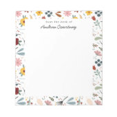 Bloc-note Modèle floral moderne mignon Du bureau de (Devant)