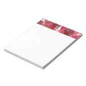 Bloc-note Modèle Floral rouge (Tourné)