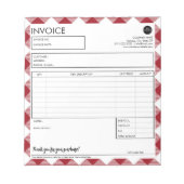 Bloc-note Modèle frontalier rouge professionnel (Devant)