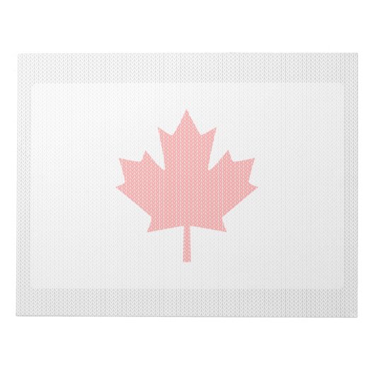 Bloc-note Modèle Knit Maple Leaf Tricot Motif (Devant)