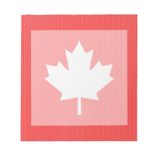 Bloc-note Modèle Knit Maple Leaf Tricot Motif
