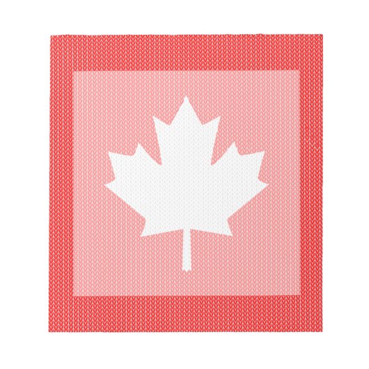 Bloc-note Modèle Knit Maple Leaf Tricot Motif (Devant)