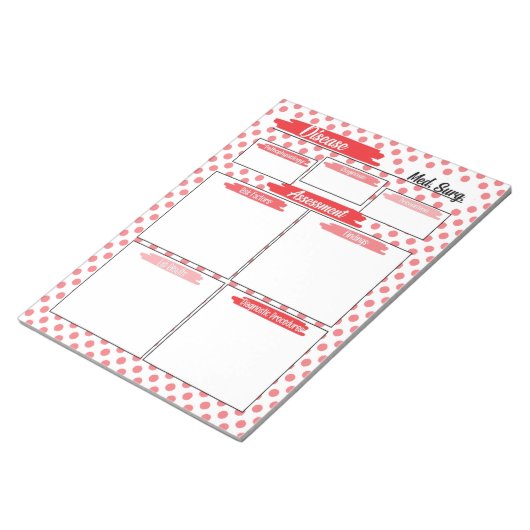 Bloc-note Modèle Médicale de chirurgie (Incliné)