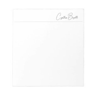 Bloc-note Modèle minimaliste moderne simple de nom de callig