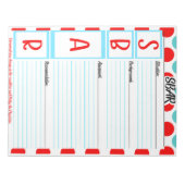 Bloc-note Modèle SBAR des étudiants en santé (Devant)