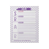 Bloc-note Modèle SBAR des étudiants en santé (Tourné)