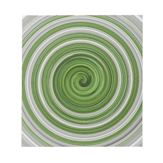 Bloc-note Modèle spiralé vert-blanc (Devant)