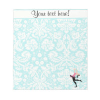 Modèle turquoise Damask Patinage sur glace