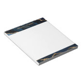 Bloc-note Modern Agate Navy Blue Gold Elegant (Incliné)