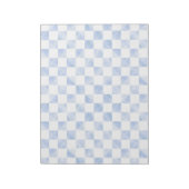 Bloc-note Modern Blue strokes Checkered White Pattern (Tourné)