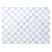 Bloc-note Modern Blue strokes Checkered White Pattern (Devant)