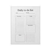 Bloc-note Modern Daily To-Do List Notepad (Tourné)