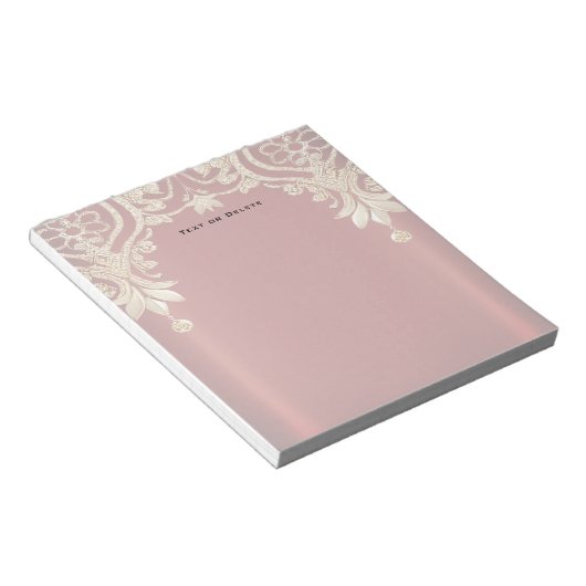 Bloc-note Modern Gold Red Floral Notepad (Incliné)