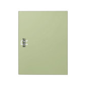 Bloc-note Modern green monogram name notepad (Tourné)