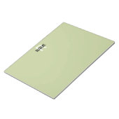 Bloc-note Modern green monogram name notepad (Incliné)