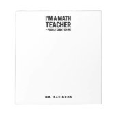 Bloc-note Modern Math Teacher Funny Saying (Devant)
