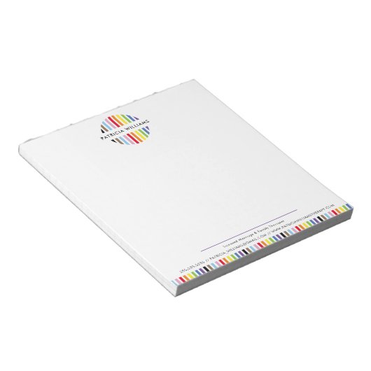 Bloc-note MODERN MINIMAL stripe logo rainbow pride LGBTQ (Incliné)