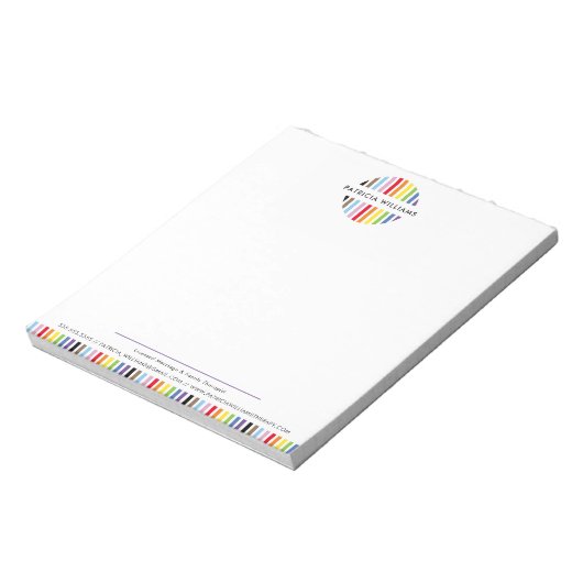 Bloc-note MODERN MINIMAL stripe logo rainbow pride LGBTQ (Tourné)