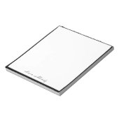 Bloc-note Modern Minimalist Calligraphy Monogram (Tourné)