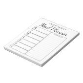 Bloc-note Modern Minimalist Family Meal Planner (Tourné)