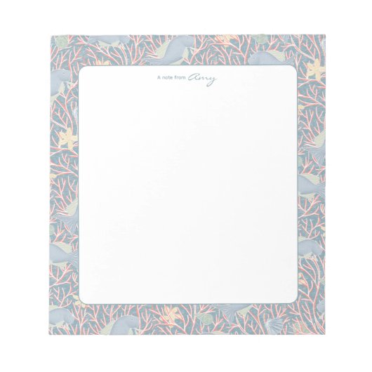 Bloc-note Modern Nautical Reef Personalized Notepad (Devant)
