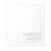 Bloc-note Modern Own Name Trendy Minimalist Plain  (Devant)