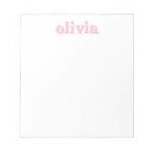 Bloc-note Modern Pink Personalized Name (Devant)