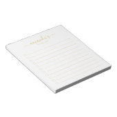 Bloc-note Modern Script Gold To Do List Notepad (Incliné)