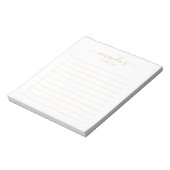 Bloc-note Modern Script Gold To Do List Notepad (Tourné)