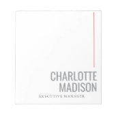 Bloc-note Modern Simple Black White Trendy Minimalist Plain  (Devant)