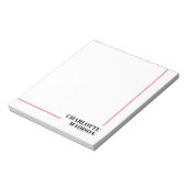 Bloc-note Modern Simple Black White Trendy Minimalist Plain (Tourné)