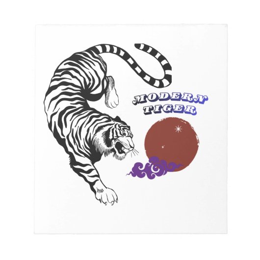 Bloc-note Modern Tiger Graphic Art (Devant)