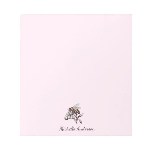 Bloc-note Modern Trendy Personalized Honey Bee Vintage       (Devant)
