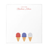 Bloc-note Modern Trendy Stylish Cute Ice Cream Girly (Devant)
