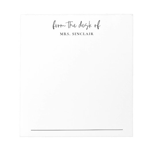 Bloc-note Moderne à partir du bureau de femme affaires (Devant)