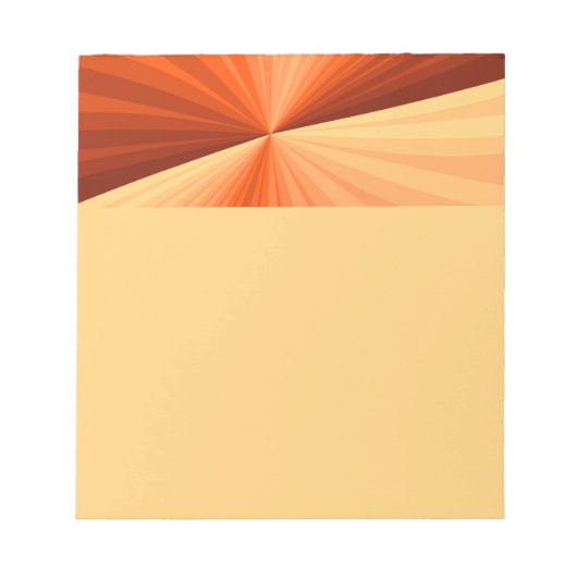 Bloc-note Moderne Abstrait Orange Rouge Vanille Graphique Fr (Devant)