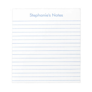 Bloc-note Moderne Bleu Clair Personnalisé