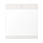 Bloc-note Moderne Botanique Floral Monogrammé Élégant Notepa (Devant)