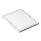 Bloc-note Moderne Chic Pastel Bleu clair En vichy Plaid Chec (Incliné)