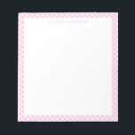 Bloc-note Moderne Chic Pastel Blush Rose En vichy Plaid Chec<br><div class="desc">Bloc-notes moderne Pastel Blush Rose En vichy Plaid Check</div>