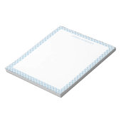 Bloc-note Moderne Chic Pastel Dusty Blue En vichy Plaid Chec (Tourné)